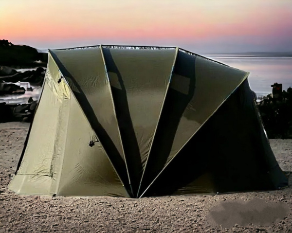 Карповая туристическая палатка трехместная 460х350х200см. / арп - палатка для рыбалки, кемпинга, туризма